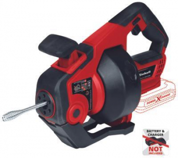 Aparat pentru desfundat tevi fara fir Einhell Power X-Change TE-DA 18760 Li Solo lungime cablu 7 6 m 560 RPM diametru cablu 7 mm