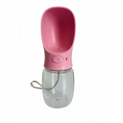 Adapator portabil cu filtru carbon pentru catei si pisici 350 ml roz 