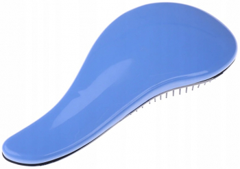 Perie de par 19 x 8 x 4.5 cm forma conturata albastru 
