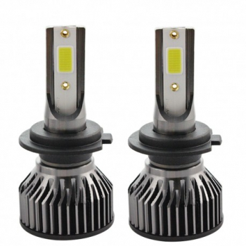 Set 2 LED-uri Auto Techstar® V6 H7 40w 4000 Lumeni 6500K AUTO 12-24 Volti COB Canbus Radiator Alumin 