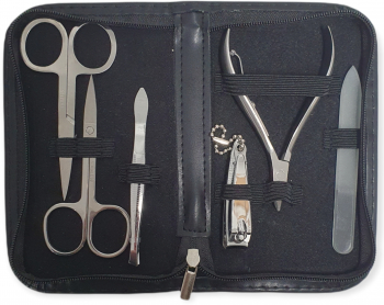 Set manichiura si pedichiura 6 piese etui depozitare 
