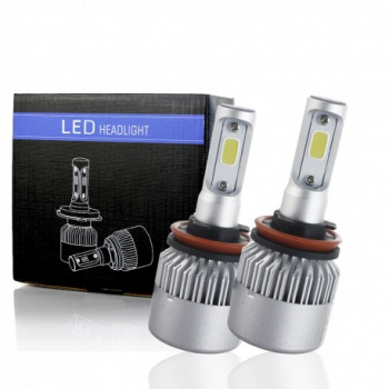 Set 2 LED-uri Auto Techstar and reg S2 H11/H8/H9 36w 4000 Lumeni 6500K AUTO 12-24 Volti COB Canbus 