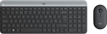 Kit tastatura + mouse wireless Logitech MK470 Slim Negru Grafit 920-009204