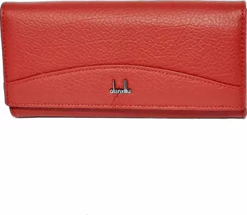 Portofel dama din piele naturala rosu inchis 3 zone bancnote si clips 18 x 9 Magrot 168 