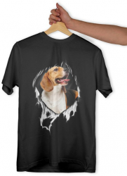 Tricou personalizat dama BEAGLE Negru Marime S 