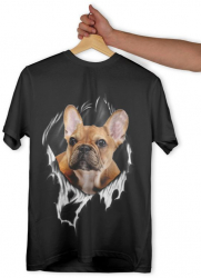 Tricou personalizat dama BULLDOG Negru Marime M 