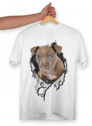 Tricou personalizat dama PITBULL Alb Marime XL 