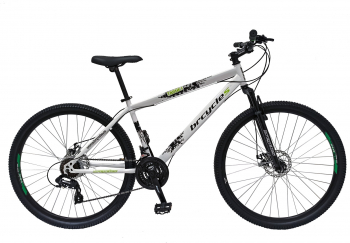 Bicicleta MTB BR 29 TARGET frane disc manete secventiale 21 viteze alb/negru 
