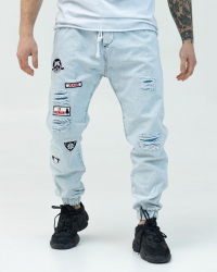 Blugi boyfriend albastru pentru barbati BASIC 