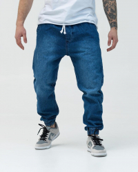 Blugi boyfriend pentru barbati Basic albastru