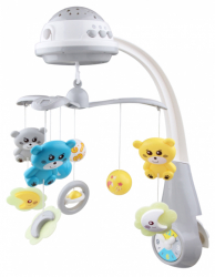Carusel muzical BabyMix Ursuleti FS-35604 Gri 