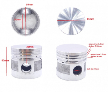 Piston cap compresor de aer 65mm pentru compresie in 2 etape 12.5 bari CH065 