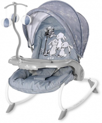 Fotoliu balansoar Dream Time Silver Blue Rabbits