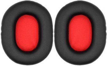 Set 2 bureti PadForce ovali universali pentru casti - 95 x 75 x 18 mm Negru / Rosu 