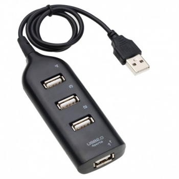 USB Hub Techstar and reg HB2 USB 2.0 High Speed 4 Port USB2.0 Negru 