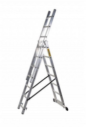 Scara aluminiu 3 tronsoane 7 trepte max 150 kg 4.23 m Drabest Pro 