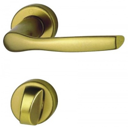 Maner usa interior Hoppe Milano cu rozeta pentru WC material aluminiu culoare bronz 119 x 44 mm 