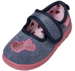 Papuci pentru copii Playshoes Inimi gri inchis 30-31 