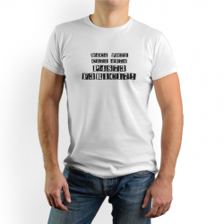 Tricou personalizat barbat DACA POTI CITI ASTA PASTE FERICIT Alb Bumbac Marime M 
