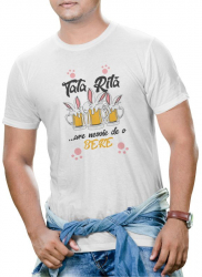 Tricou personalizat barbat TATA RILA ARE NEVOIE DE O BERE Alb Marime M 