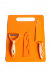 Set Cutite Colorate 4 Piese Ertone ERT-MN104PO cutite inox Portocaliu