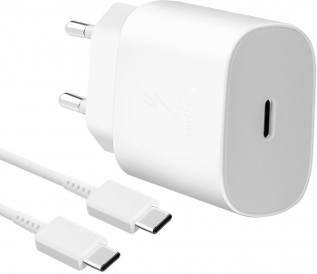 Incarcator 25W Samsung A13 A23 A33 TA800EWE cablu DX310WBE Type C 1.8M Super Fast Charger Alb 