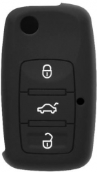 Husa cheie din silicon pentru VW Eos/Beetle Premium Silicon Negru KOF-BBL7259 