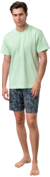 Pijama de barbati Vamp 18680 L bumbac verde fistic 