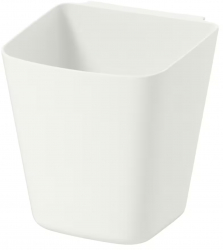 Recipient multifunctional pentru bara suport sau alte tipuri de agatare 12x11 cm Plastic Alb IKA-BBL7320 