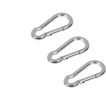 Set 3 carabine metal maxim 100 Kg 6 cm Argintiu JMB-BBL7302 