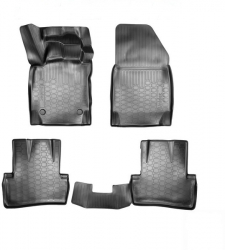 Set 4 Covorase Auto Stil Tavita din Cauciuc Moale si Flexibil Compatibile cu Hyundai i40 An 2011- Prezent Culoare Negru