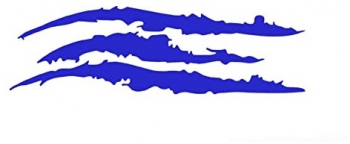 Sticker pentru caroseria auto aspect urme gheara tuning universal Albastru 40x11.5 cm 