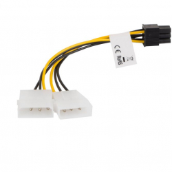 Cablu splitter in Y Molex 3-pin tata cu Molex 3-pin mama la BTX cu 6 pini 15 cm TCL-BBL7635 