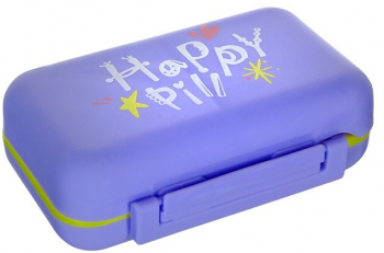 Cutie organizator medicamente Bibilel pentru calatorii 10x7 cm Mov JMB-BBL7524 