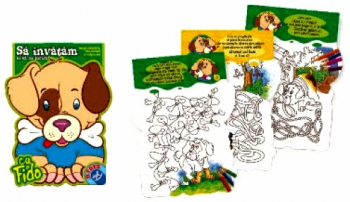CARTE DE COLORAT CU EXERCITII DE LOGICA - SA INVATAM CU FIDO - 62536 