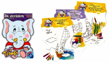 CARTE DE COLORAT CU EXERCITII DE LOGICA - SA INVATAM CU TROMPI - 62499 