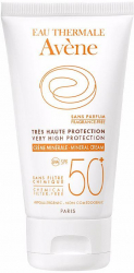 Crema faciala hidratanta fara parfum cu protectie solara foarte ridicata Avene Solaire Haute Protection SPF50+ 50 ml 