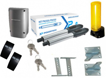 Kit automatizare PowerTech PW320 pentru porti batante 250Kg canat 3m canat 24V