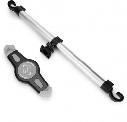 Suport auto extensibil pentru tableta din aluminiu cu fixare intre scaune 