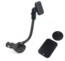 Suport magnetic + incarcator auto pentru telefon 2 in 1 