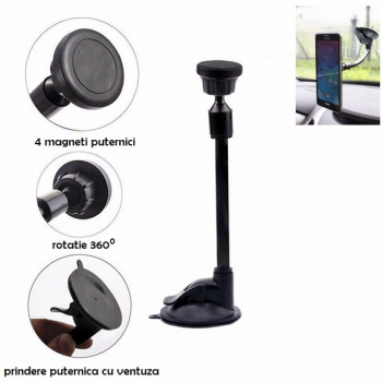 Suport magnetic pentru telefon cu picior flexibil cauciucat 