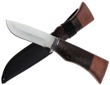 Cutit de vanatoare IdeallStore® Woodland Spirit otel inoxidabil lemn 23 cm maro 