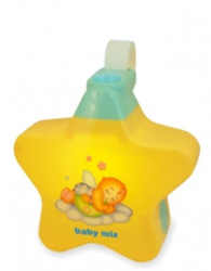Lampa de veghe muzicala cu proiector BabyMix TT-01910372G Galben 