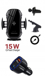 Set 2buc Incarcator auto suport wireless E-smartgadget model S6 Wireless Fast Charger 10W +fast car charger 12v 3.5A 7A 