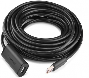 Cablu prelungitor activ conectori USB 2.0 mama-tata 15 m Negru