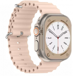 Curea compatibila cu Apple Watch 1 - 8 - SE 42 - 49 mm material silicon Pink 