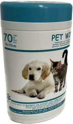 Cutie cu servetele umede pentru animalul de companie 70 bucati Multicolor 