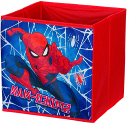 Cutie pentru depozitare sau organizare jucarii material textil cu model Spider Man 25 x 25 x 25 cm Multicolor 