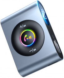 Emitator Bluetooth Versiunea 5.3 compatibil auto cu hands-free pentru port mini jack AUX de 3 5 mm Blue 