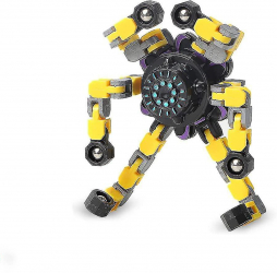 Fidget spinner interactiv antistres din plastic personaj Transformer Multicolor 